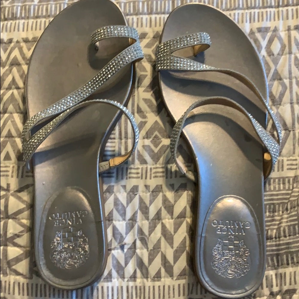 Vince Camuto sandals, silver, 10M/40 size